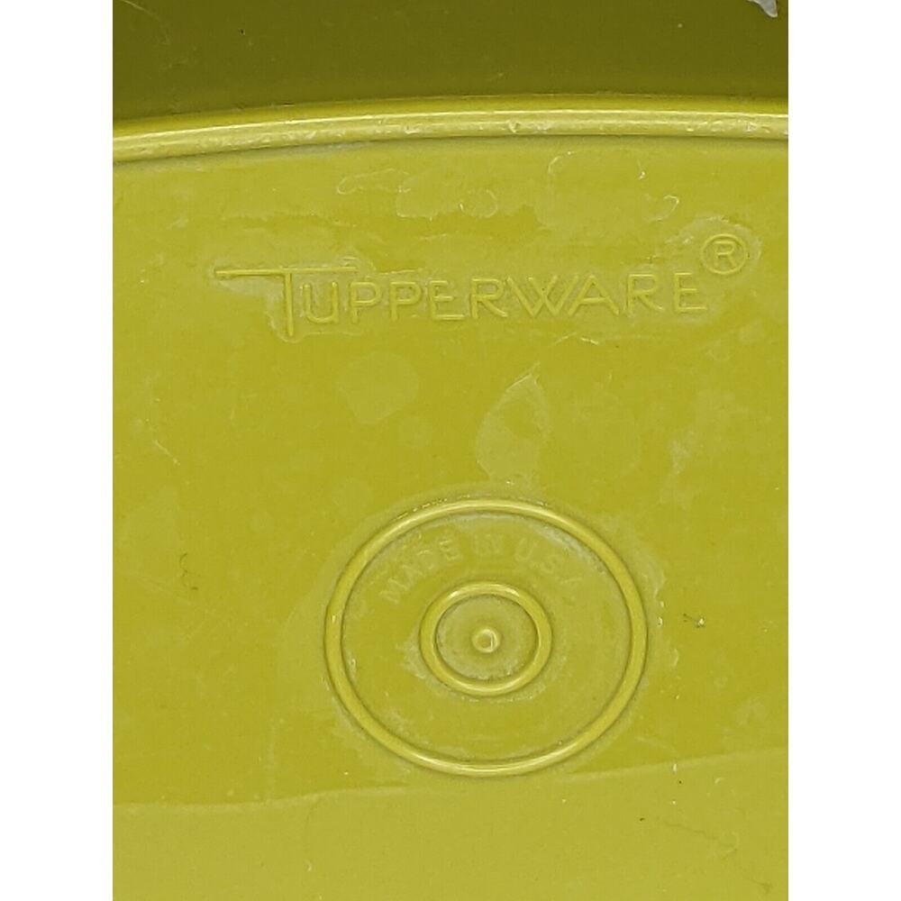 Vintage Tupperware Pickle Olive Keeper Lifter Avocado Green 3 Pc Set - Picture 4 of 6